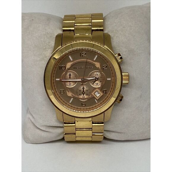 Michael Kors Runway MK8096 Womens Stainless Steel Analog Dial Quartz Watch MP713 - Picture 1 of 12